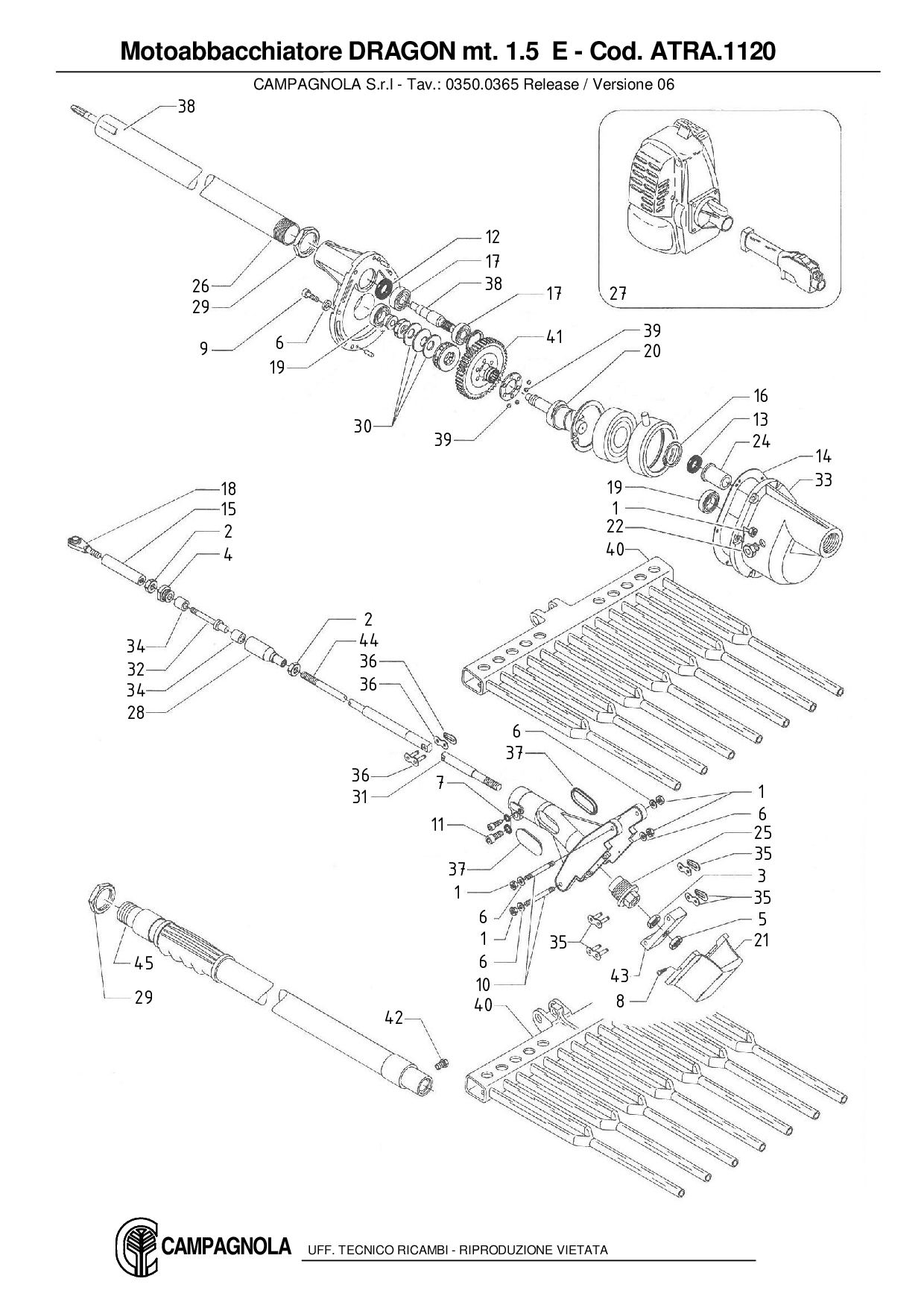 ATRA.1120_Motoabbacchiatore DRAGON mt. 1.5  E